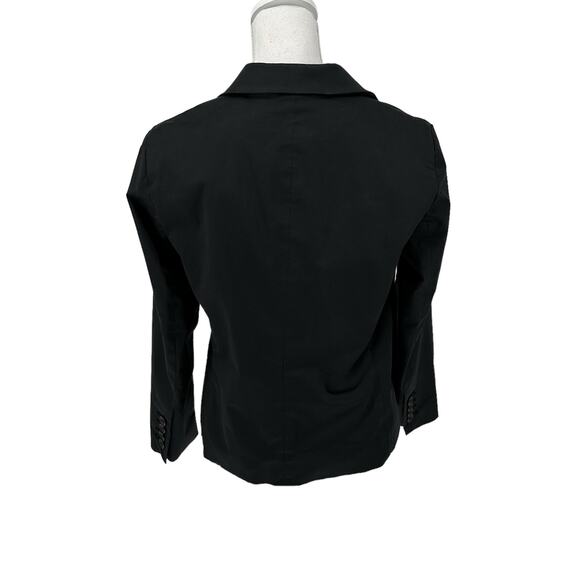 Vintage Y2K Liz Claiborne Black Lined Button Front Blazer Size Petite 12 - Picture 2 of 12